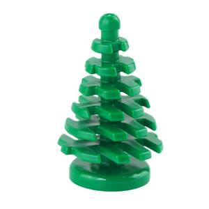 lot 73514 image: LEGO NEW 10 pcs GREEN PINE TREE SMALL 2x2x4 Plant Christmas City Town Building Forest Greenery Foliage Train Pack set boy girl part piece - Retail $14