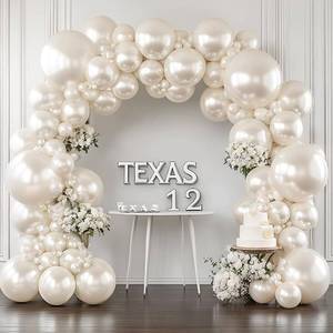 lot 73521 image: Pearl White Balloons Arch Kit Double Stuffed (balloons only) - Retail $16