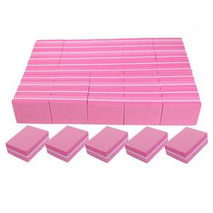 lot 73525 image: Nail Buffers (50 Pack), Mini Buffer Block Nail File for Acrylic Nails and Natural Nails, 100180 Grit Nail Buffer Block Bulk Buffing Blocks for Nail Buff Professional Manicure File Blocks Set Pink missing pieces  - Retail $6