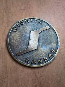 lot 1700 image: Large Wichita Kansas Seneca Bank Medallion Coin Two-Sided