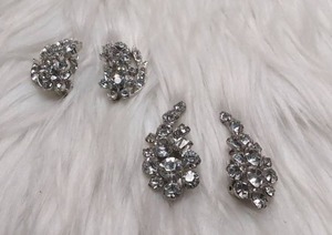 Silver Bling Clip-On Earrings Lot - 2 ct (One Lisner pair)