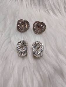 lot 3305 image: Vintage Clip On Carolee Earrings  Swirl Stud Clip-On Style - 2 ct