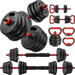 Adjustable Dumbbell Set 22/33/45/70/90 lb, 5-in-1 for Barbells