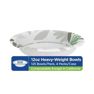 lot 6774 image: Dixie Ultra 12 oz Heavy-Weight Paper Bowls GP PRO Pathways SXB12WS Case 500