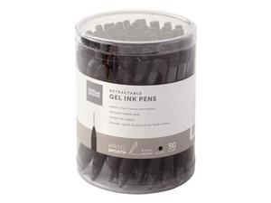 lot 6780 image: Office Depot Callisto Retractable Gel Ink Pens, 0.7 mm, Black, Pack of 50