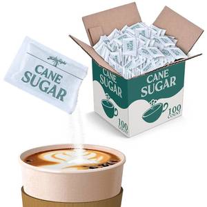 lot 6782 image: Bulk Sugar Packets, 100 Count - White Sugar Packets for CoffeeTea