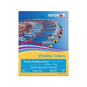 lot 6794 image: Xerox Pastel Plus Printer Paper, 24 lb, 30% Recycled, Goldenrod, 500 sheets