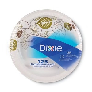 lot 6800 image: Dixie Pathways Soak-Proof Shield Plates, 8.5 dia, GreenBurgundy, 125Pack