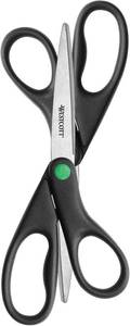 lot 6803 image: Westcott  KleenEarth All-Purpose Scissors, 8, Straight, Black, Pack Of 2