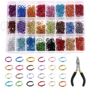 lot 6855 image: Tanstic 2881Pcs 6mm Aluminum Jump Rings, Open Rings  5.9in Jump Ring Plier