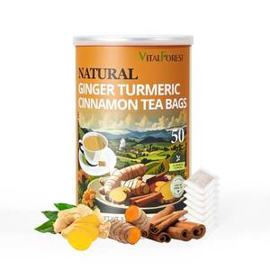 lot 6974 image: Vitalforest 50 Turmeric Ginger Cinnamon Tea Bags Caffeine Free
