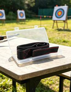 lot 7152 image: NOVASPARK Recurve Bow Stringer Tool, Heavy-Duty Nylon Strap Anti-Slip Grip