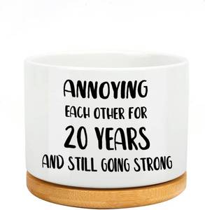 lot 7172 image: Aelciyue 20th Anniversary Wedding Gifts - Ceramic Plant Pots & Planters