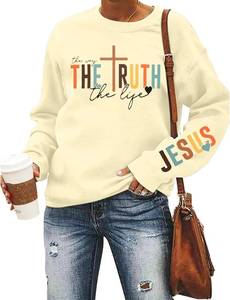 lot 7259 image: LUKYCILD Bible Verse Sweatshirt Pullover Crewneck Large