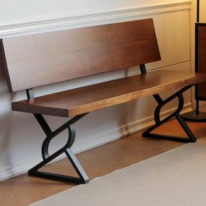 lot 10500 image: 16 Triangle Bench Legs with Backrest Bracket, Set of 2, IndoorOutdoor (Frame Only)