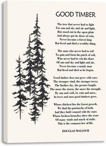 lot 10509 image: Good Timber Wall Art   Douglas Malloch Quote Canvas Print