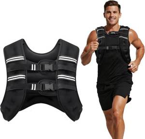 lot 10513 image: Weighted Vest 30 lb with Two Adjustment Straps for Men Women, Reflective