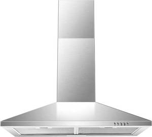lot 10520 image: SNDOAS 30-Inch Wall Mount Range Hood, DuctedDuctless, 3-Speed Fan, LED