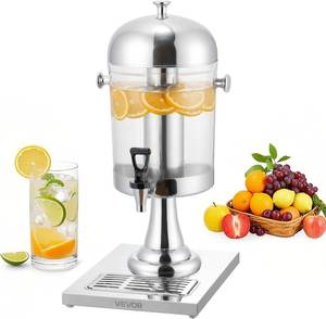 lot 10527 image: VEVOR Beverage Dispenser, 2.1 Gallon with Spigot, Ice Chamber