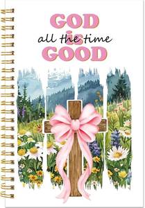 lot 10571 image: Bible Notebook Spiral Christian Journal for Women, Lined, 5.5x8.3in A5 160p