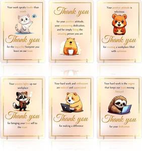 lot 10600 image: Set of 6 Employee Appreciation Gifts for Women and Men - Plaques