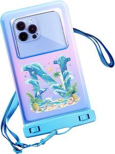 lot 10617 image: Personalized IPX8 Waterproof Phone Pouch with Lanyard for iPhone Pro Max