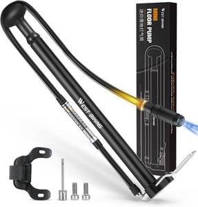 lot 10639 image: Mini Bike Pump, Portable Aluminum 160 PSI Floor Pump for PrestaSchrader