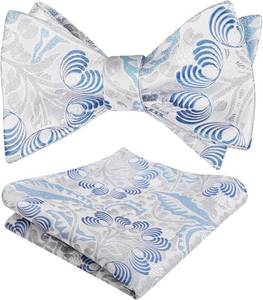lot 10642 image: Alizeal Mens 2pcs Floral Self-tied Bow Tie & Handkerchief Set