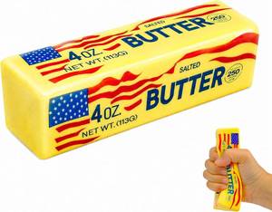 lot 10647 image: Slow Rising Butter Squishy - Realistic Soft Butter Stick, Fidget Toy (1pc-C) 2pack