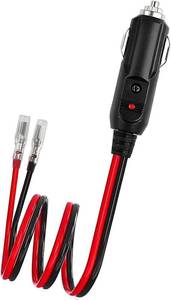 lot 10655 image: 12V Replacement Cigarette Lighter Plug, Leads, 15A Fuse, LED, 16AWG 1ft Cord
