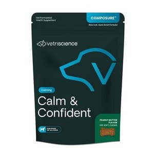 lot 10662 image: VetriScience Calm & Confident Calming Anxiety Chews Peanut Butter 120 ct 2pk