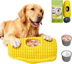 lot 10838 image: Frozen Treat Dog Toy for Aggressive Chewers with 2 Freezable Cups, Lick Mat