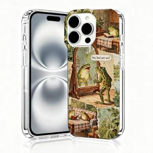 lot 10909 image: iPhone 16 Pro Max Case - Collage Design, Scratch-Resistant, Clear Frog(B103)