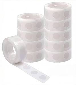 lot 10938 image: 1000 Sticky Dots Transparent Balloon Glue, Removable, Double-Sided Tape Dots