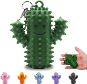 lot 10959 image: Little Ouchies Pain Fidget - Silicone Cactus Stim Tool, Sensory Toy, Keychain