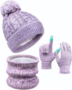 lot 10996 image: Kids Winter Hat Gloves Scarf Set for Toddlers 3-10, Beanie & Mittens
