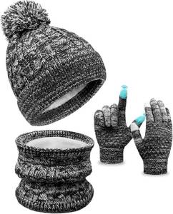 lot 11013 image: Kids Winter Hat Gloves Scarf Set for Toddlers 3-10, Beanie & Mittens