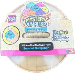 lot 11075 image: Mystery Dumpling Squishy Toy, 3.5 in Diameter, Seashell Mystery
