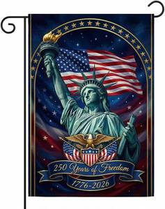 lot 11079 image: USA 250th Anniversary Garden Flag 12x18, Double-Sided, Semiquincentennial