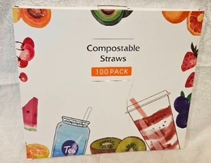 lot 133 image: Compostable Straws 100 Pack
