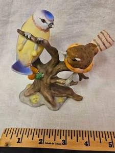 lot 182 image: Decorative Bird Figurine Pair on Branch&nbsp