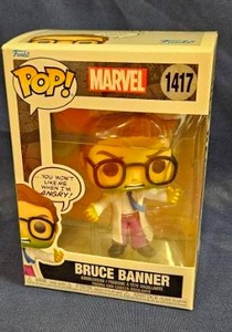 lot 195 image: Funko Pop Marvel Bruce Banner 1417 Bobblehead Figure