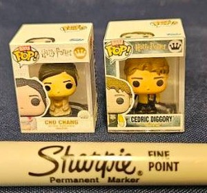 lot 216 image: Bitty Funko Pop Harry Potter Cho Chang Cedric Diggory 2-Pack Vinyl Figures