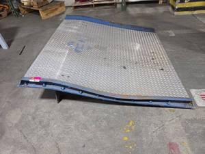 lot 843 image: Steel Loading Dock Plate w Diamond Plate Surface