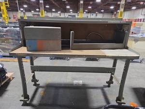 lot 6832 image: Workstation Table w Storage