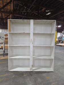 lot 6852 image: White Industrial Storage Shelving Unit 4-Shelf