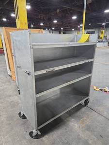 lot 6771 image: 4-Shelf Metal Utility Cart&nbsp
