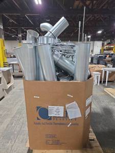 lot 6795 image: Metal Ductwork & Pipe Components Lot w Elbows & Fittings