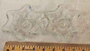 lot 115 image: 2 Vintage Glass Candlestick Holders