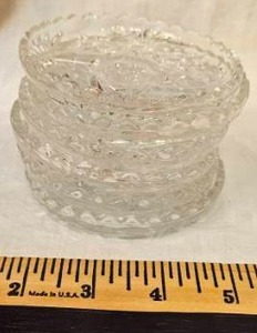 lot 119 image: Set of 6 Vintage Glass Coasters&nbsp